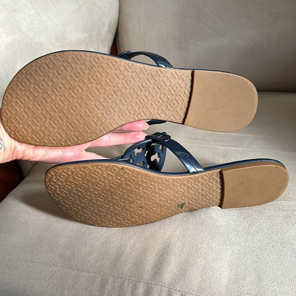 Navy blue/rainbow Tory Burch sandals - Picture 4 of 5
